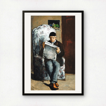 The Artist's Father, Reading by Paul Cezanne Print | Premium Giclee Art Print | Post-Impressionist Wall Art | Museum Quality Reproduction