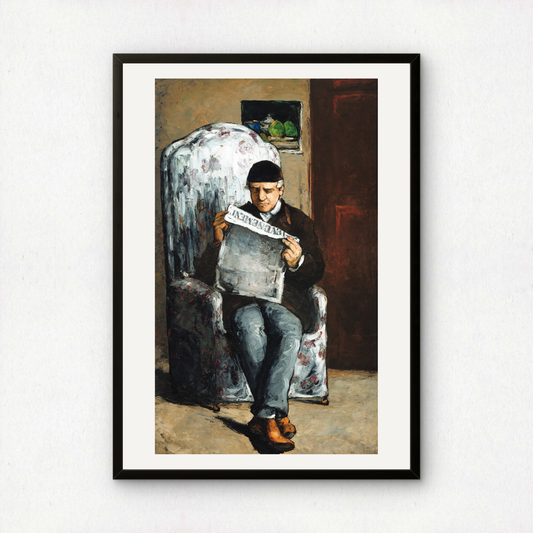The Artist's Father, Reading by Paul Cezanne Print | Premium Giclee Art Print | Post-Impressionist Wall Art | Museum Quality Reproduction