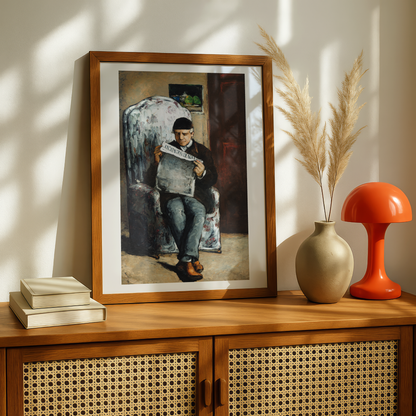 The Artist's Father, Reading by Paul Cezanne Print | Premium Giclee Art Print | Post-Impressionist Wall Art | Museum Quality Reproduction