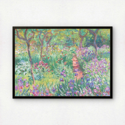 Monet The Artist's Garden, Giverny Art Print | Giclee Fine Art Reproduction | Impressionist Wall Decor