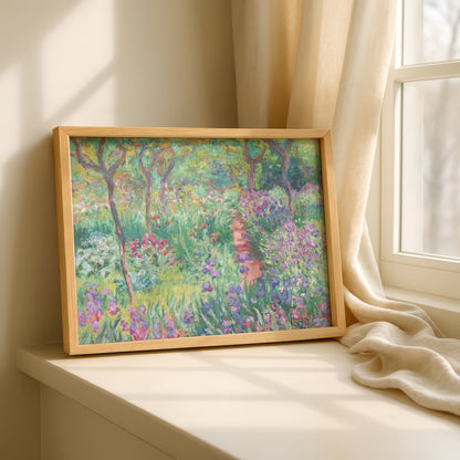 Monet The Artist's Garden, Giverny Art Print | Giclee Fine Art Reproduction | Impressionist Wall Decor