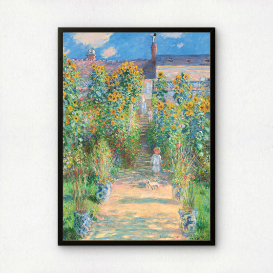 Monet The Artist's Garden at VŽtheuil Art Print | Giclee Fine Art Reproduction | Impressionist Wall Decor
