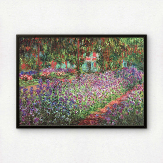 Monet The Artist's Garden in Giverny Art Print | Giclee Fine Art Reproduction | Impressionist Wall Decor
