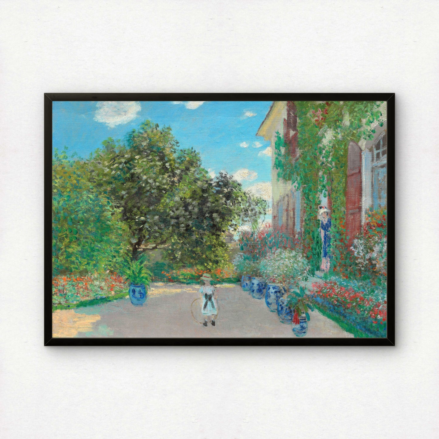Monet The Artist's House at Argenteuil Art Print | Giclee Fine Art Reproduction | Impressionist Wall Decor