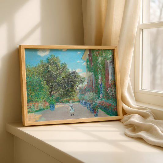 Monet The Artist's House at Argenteuil Art Print | Giclee Fine Art Reproduction | Impressionist Wall Decor