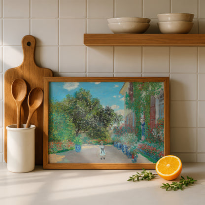 Monet The Artist's House at Argenteuil Art Print | Giclee Fine Art Reproduction | Impressionist Wall Decor