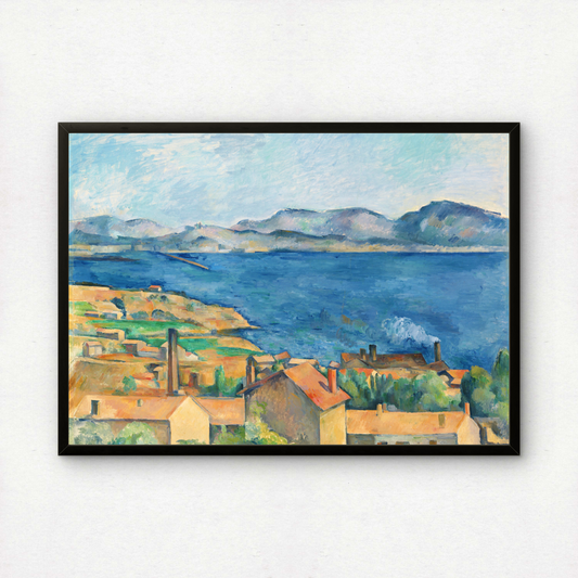 The Bay of Marseille, Seen from L'Estaque by Paul Cezanne Print | Premium Giclee Art Print | Post-Impressionist Wall Art | Museum Quality Reproduction