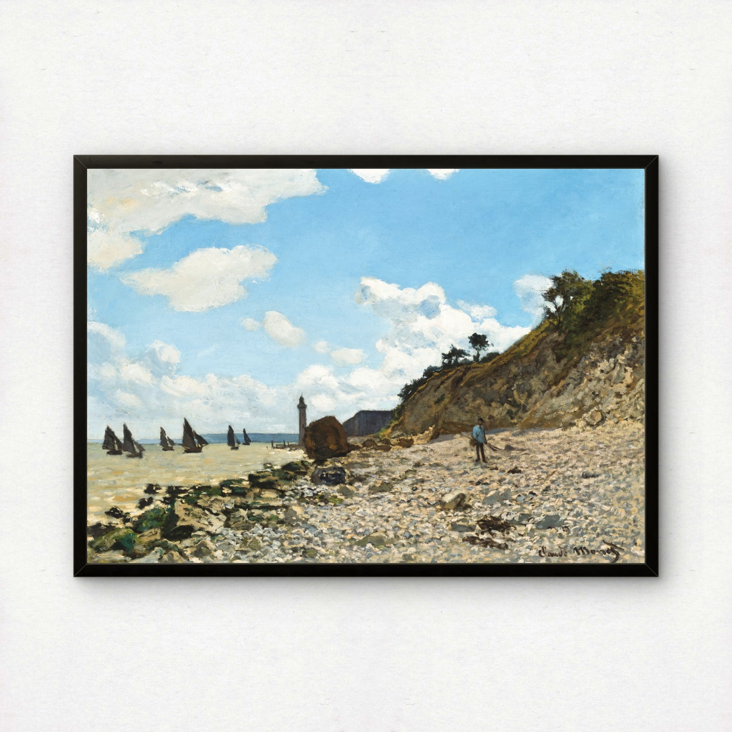 Monet The Beach at Honfleur Art Print | Giclee Fine Art Reproduction | Impressionist Wall Decor