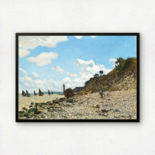 Monet The Beach at Honfleur Art Print | Giclee Fine Art Reproduction | Impressionist Wall Decor