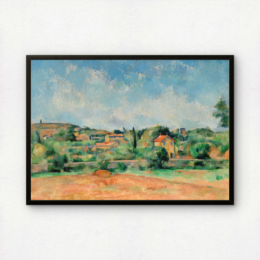 The Bellevue Plain / The Red Earth by Paul Cezanne Print | Premium Giclee Art Print | Post-Impressionist Wall Art | Museum Quality Reproduction