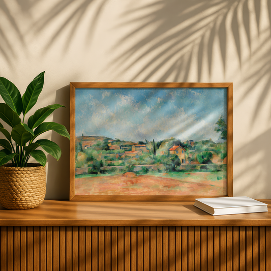 The Bellevue Plain / The Red Earth by Paul Cezanne Print | Premium Giclee Art Print | Post-Impressionist Wall Art | Museum Quality Reproduction