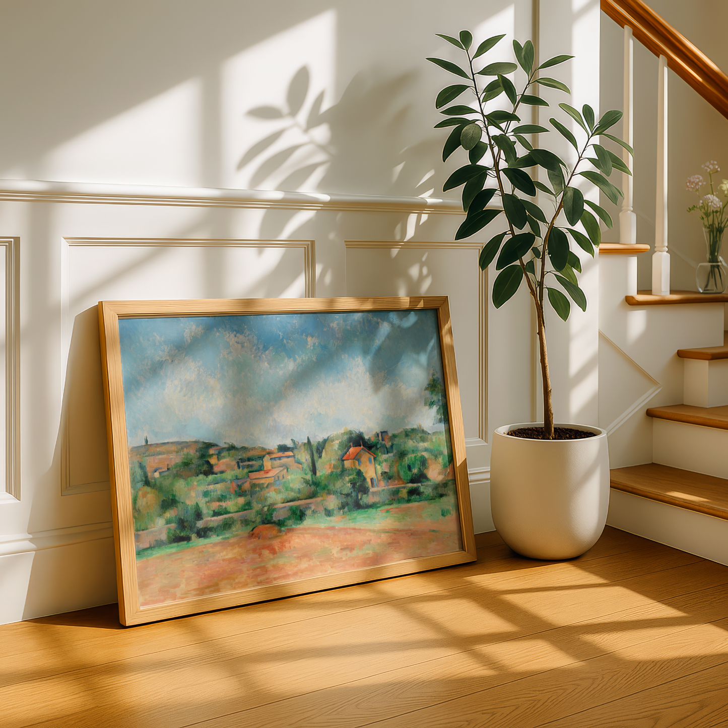 The Bellevue Plain / The Red Earth by Paul Cezanne Print | Premium Giclee Art Print | Post-Impressionist Wall Art | Museum Quality Reproduction