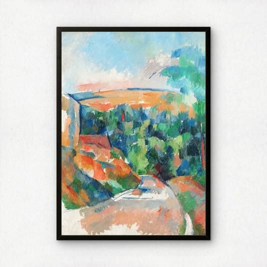 The Bend in the Road by Paul Cezanne Print | Premium Giclee Art Print | Post-Impressionist Wall Art | Museum Quality Reproduction | Fine Art Print