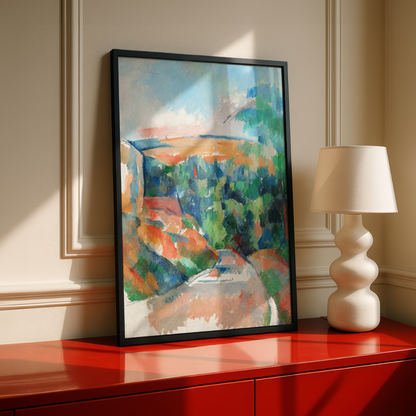 The Bend in the Road by Paul Cezanne Print | Premium Giclee Art Print | Post-Impressionist Wall Art | Museum Quality Reproduction | Fine Art Print