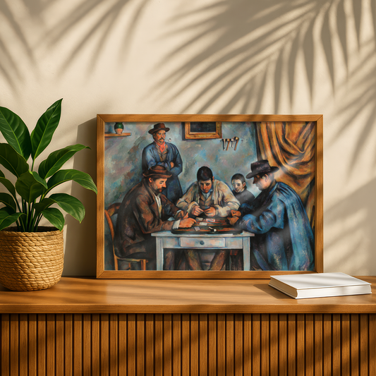 The Card Players / Les Joueurs de cartes by Paul Cezanne Print | Premium Giclee Art Print | Post-Impressionist Wall Art | Museum Quality Reproduction