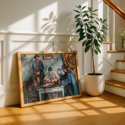 The Card Players / Les Joueurs de cartes by Paul Cezanne Print | Premium Giclee Art Print | Post-Impressionist Wall Art | Museum Quality Reproduction