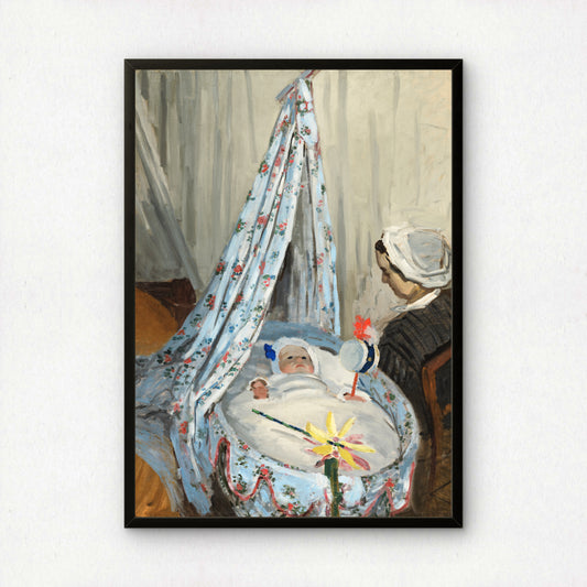 Monet The Cradle, Camille with the Artist's Son Jean Art Print | Giclee Fine Art Reproduction | Impressionist Wall Decor