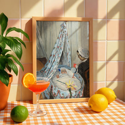 Monet The Cradle, Camille with the Artist's Son Jean Art Print | Giclee Fine Art Reproduction | Impressionist Wall Decor