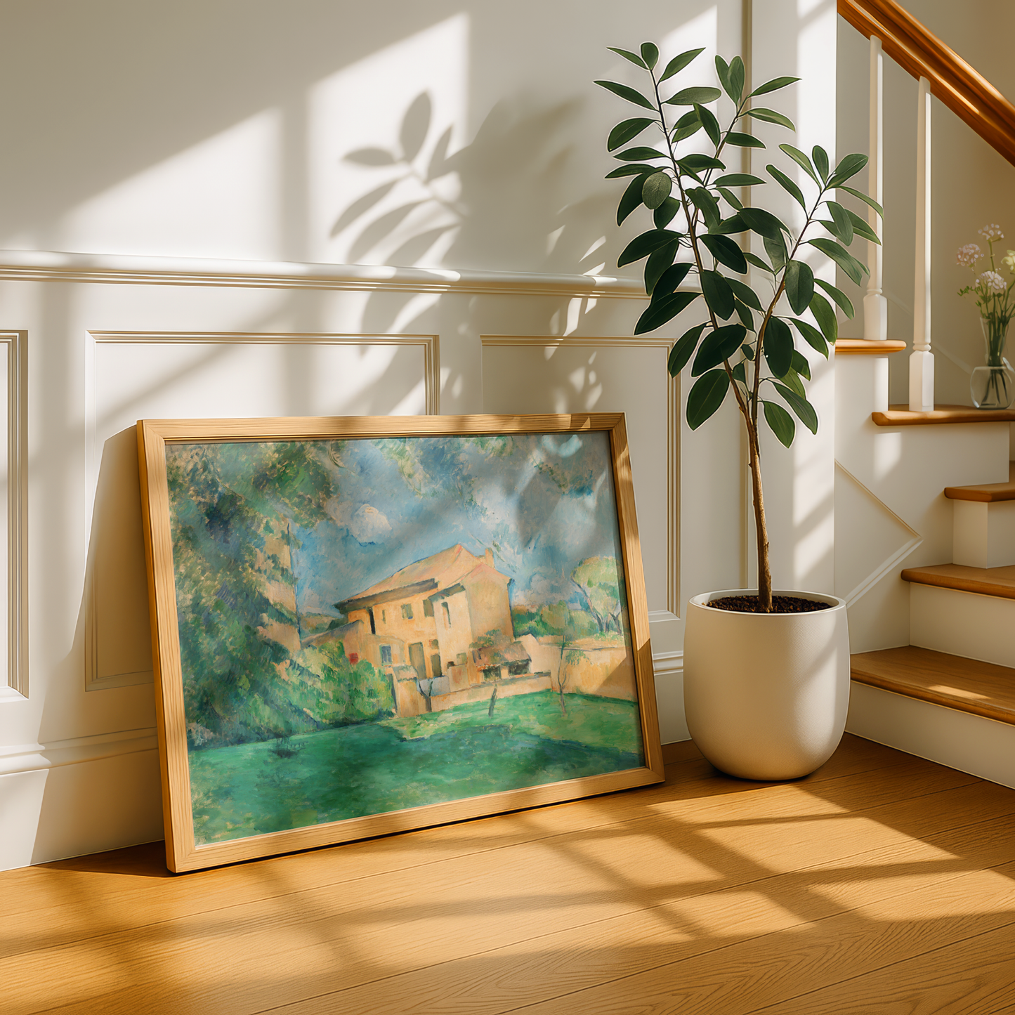 The Farm at the Jas de Bouffan by Paul Cezanne Print | Premium Giclee Art Print | Post-Impressionist Wall Art | Museum Quality Fine Art Print