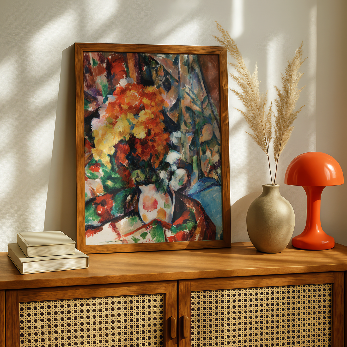 The Flowered Vase by Paul Cezanne Print | Premium Giclee Art Print | Post-Impressionist Wall Art | Museum Quality Reproduction | Fine Art Print