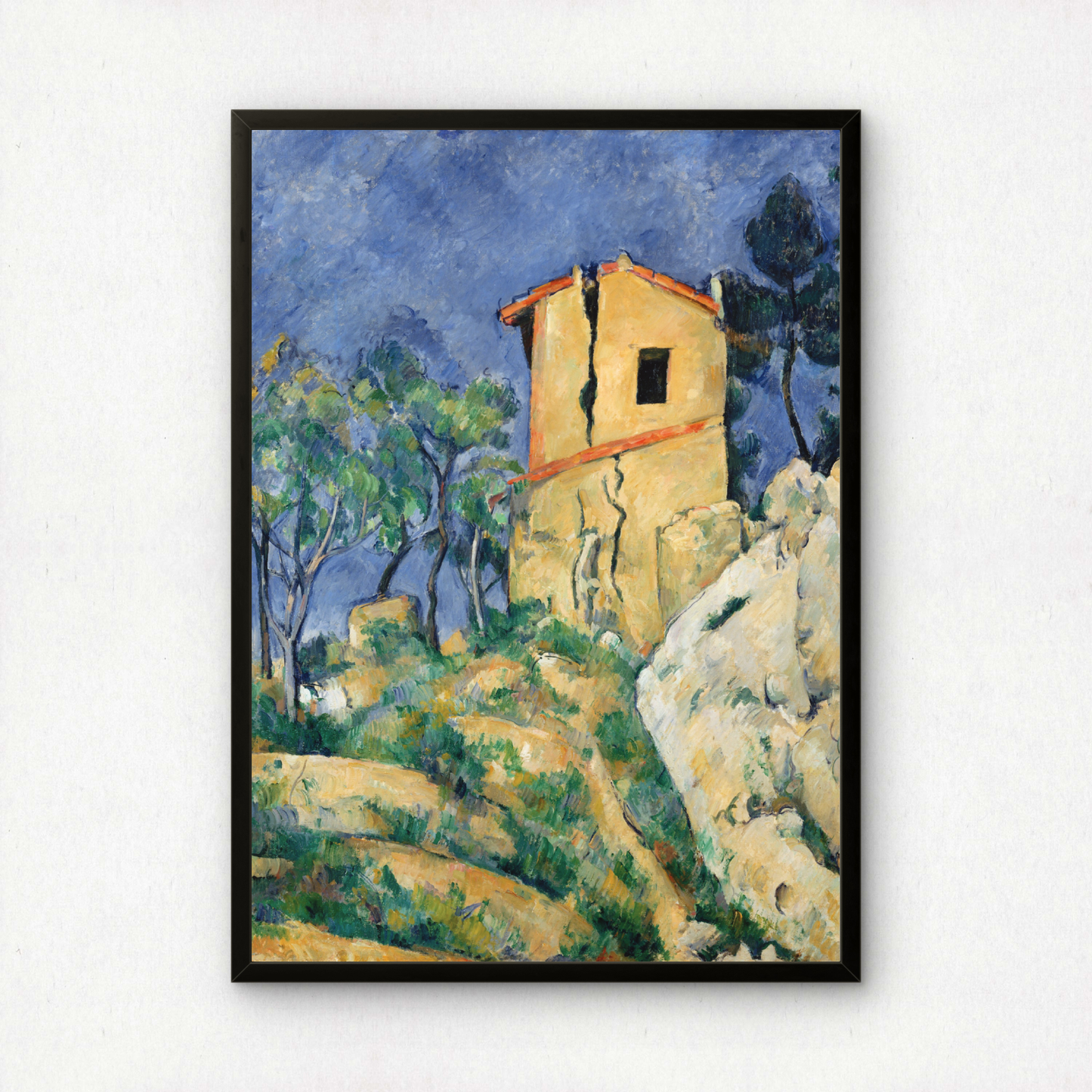 The House with the Cracked Walls by Paul Cezanne Print | Premium Giclee Art Print | Post-Impressionist Wall Art | Museum Quality Fine Art Print
