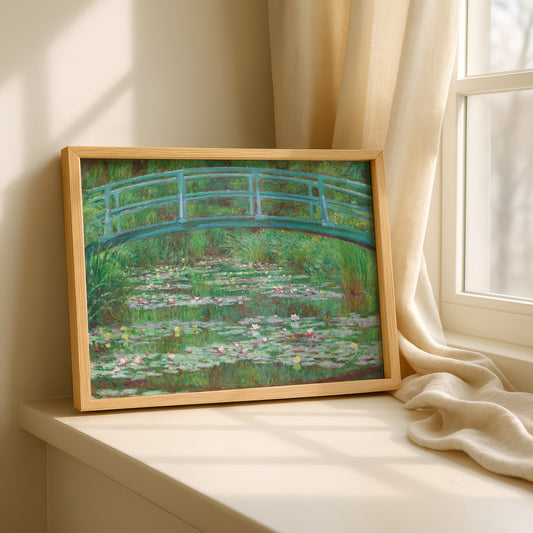 Monet The Japanese Footbridge Art Print | Giclee Fine Art Reproduction | Impressionist Wall Decor