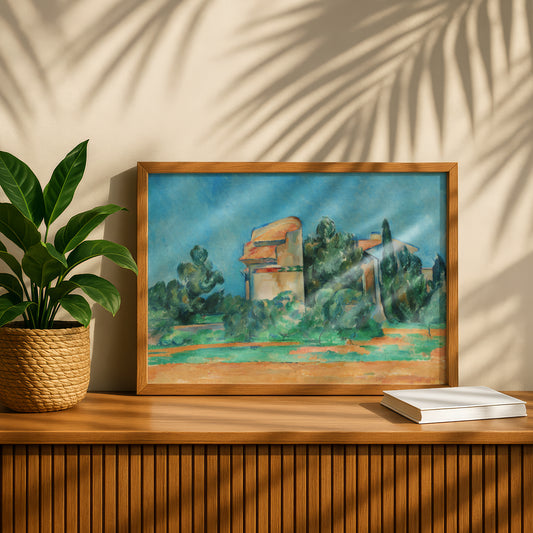 The Pigeon Tower at Bellevue by Paul Cezanne Print | Premium Giclee Art Print | Post-Impressionist Wall Art | Museum Quality Fine Art Print