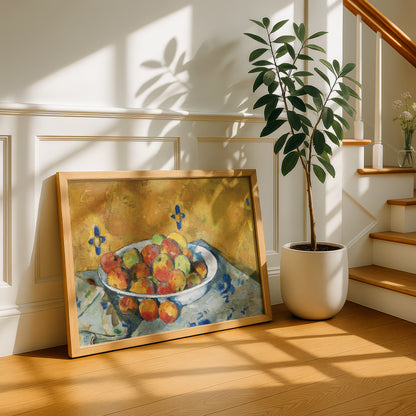 The Plate of Apples by Paul Cezanne Print | Premium Giclee Art Print | Post-Impressionist Wall Art | Museum Quality Reproduction | Fine Art Print