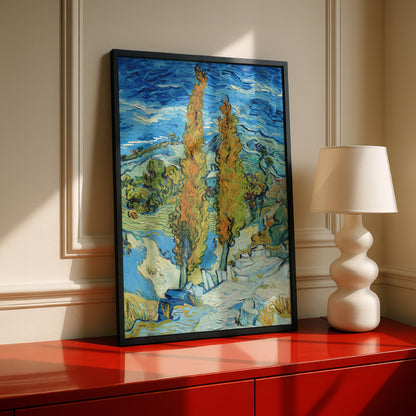 Two Poplars at Saint-Remy by Vincent Van Gogh | Premium Giclée Art Print | Museum Quality Wall Art
