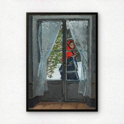 Monet The Red Kerchief Art Print | Giclee Fine Art Reproduction | Impressionist Wall Decor