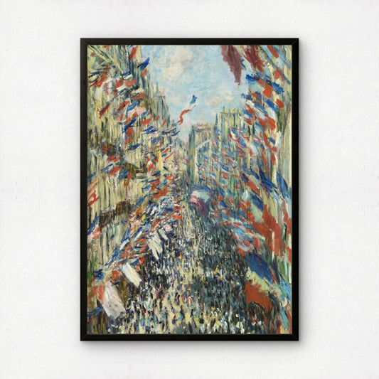 Monet The Rue Montorgueil in Paris Art Print | Giclee Fine Art Reproduction | Impressionist Wall Decor