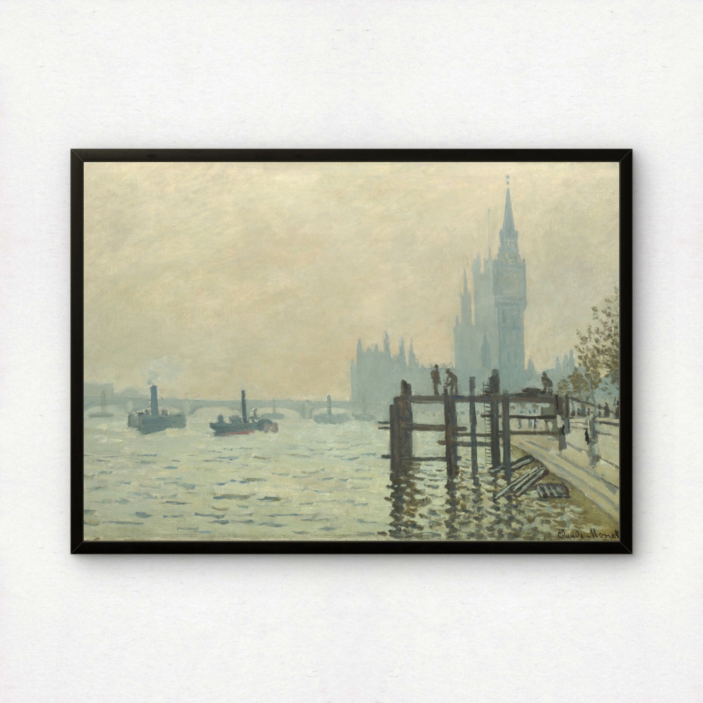 Monet The Thames below Westminster Art Print | Giclee Fine Art Reproduction | Impressionist Wall Decor