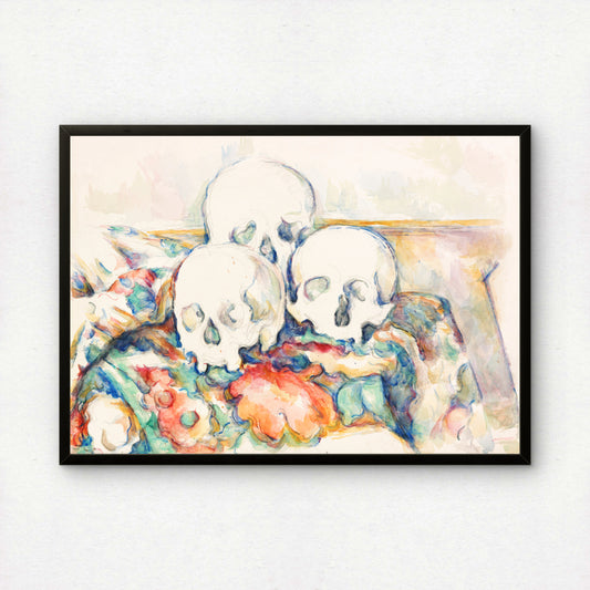 The Three Skulls by Paul Cezanne Print | Premium Giclee Art Print | Post-Impressionist Wall Art | Museum Quality Reproduction | Fine Art Print