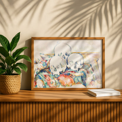 The Three Skulls by Paul Cezanne Print | Premium Giclee Art Print | Post-Impressionist Wall Art | Museum Quality Reproduction | Fine Art Print