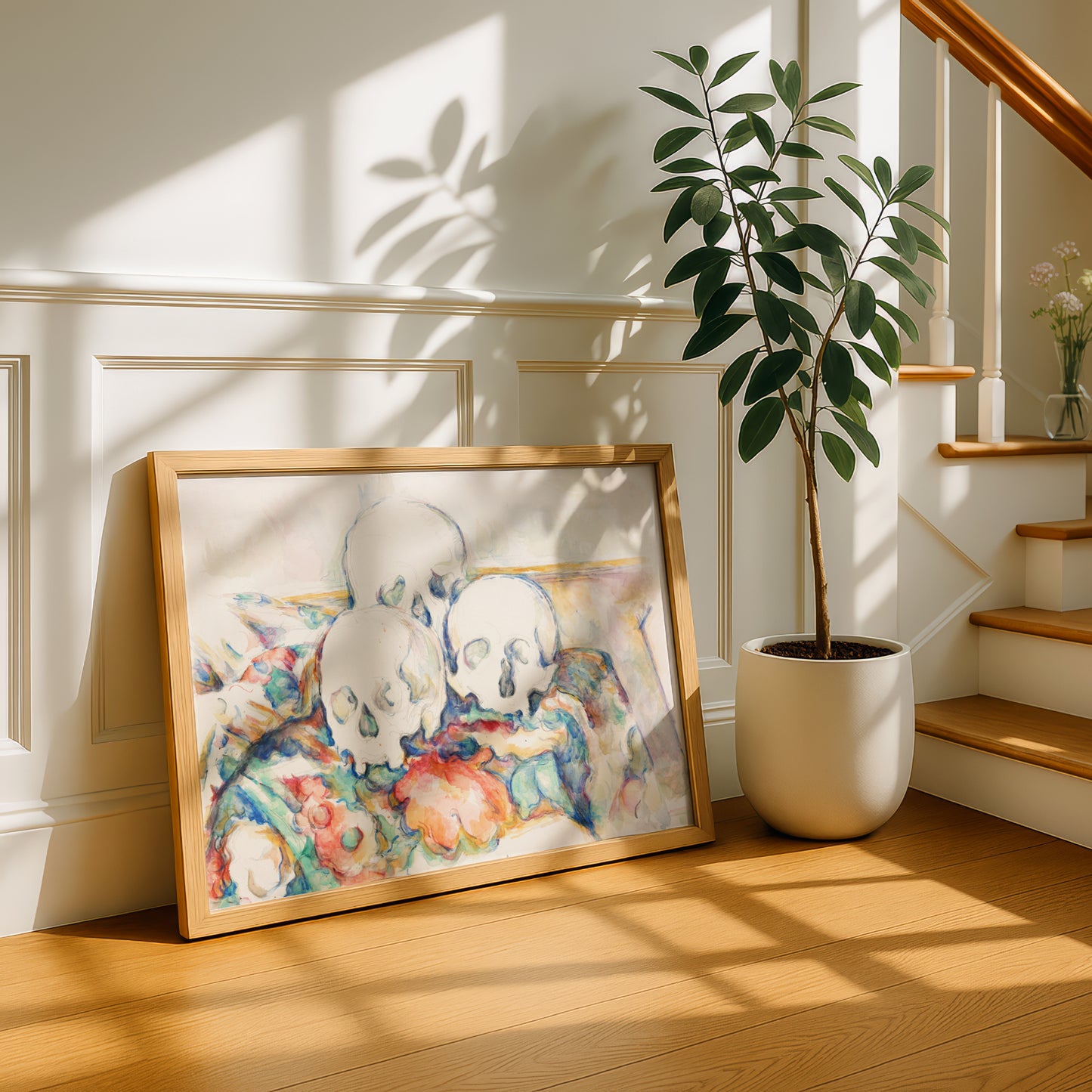 The Three Skulls by Paul Cezanne Print | Premium Giclee Art Print | Post-Impressionist Wall Art | Museum Quality Reproduction | Fine Art Print