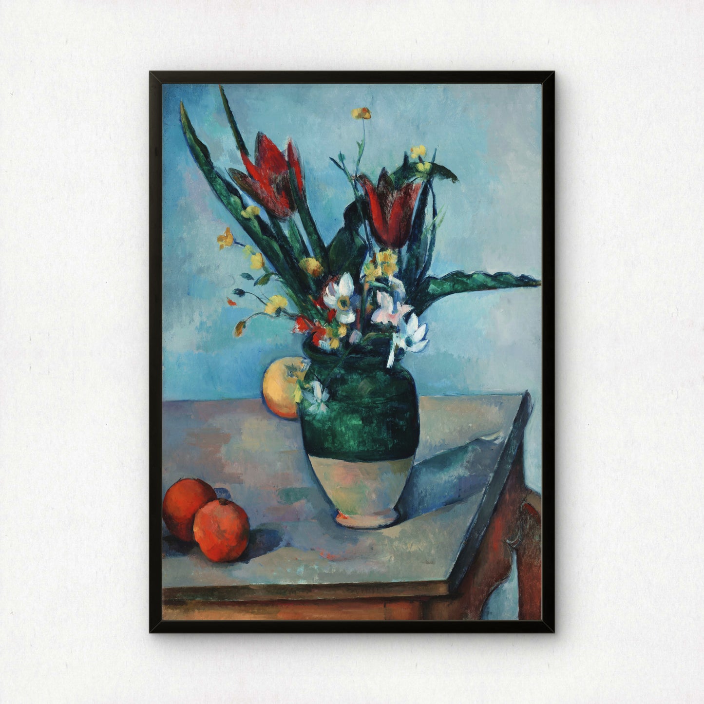 The Vase of Tulips by Paul Cezanne Print | Premium Giclee Art Print | Post-Impressionist Wall Art | Museum Quality Reproduction | Fine Art Print