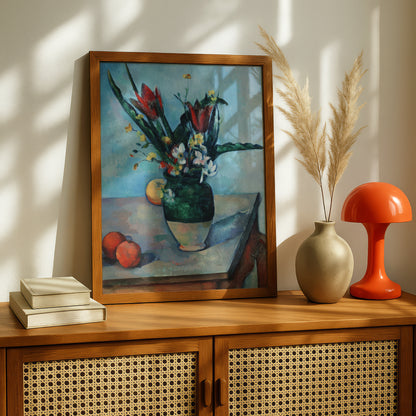 The Vase of Tulips by Paul Cezanne Print | Premium Giclee Art Print | Post-Impressionist Wall Art | Museum Quality Reproduction | Fine Art Print
