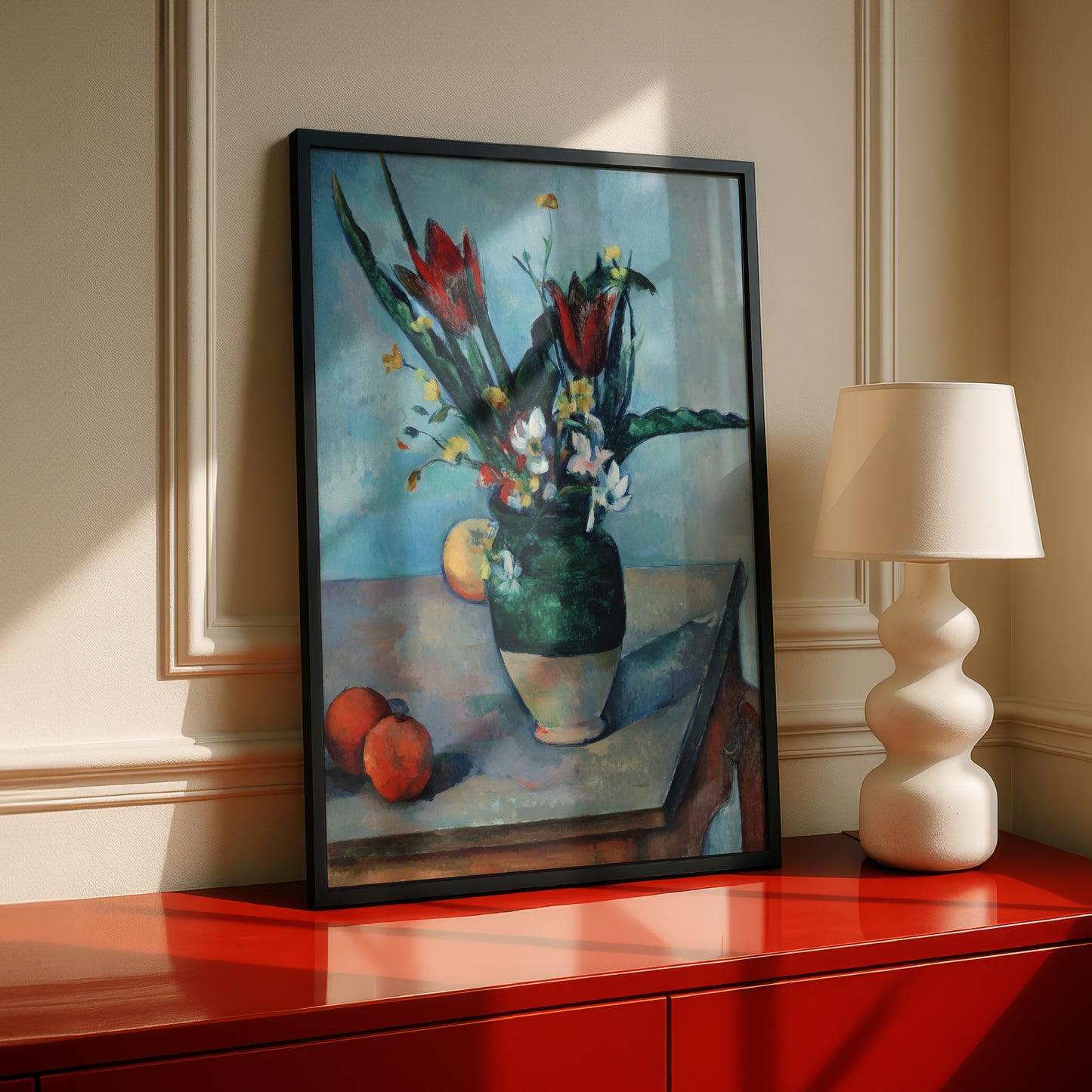 The Vase of Tulips by Paul Cezanne Print | Premium Giclee Art Print | Post-Impressionist Wall Art | Museum Quality Reproduction | Fine Art Print