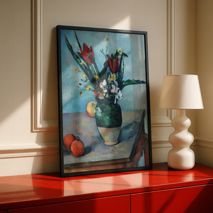 The Vase of Tulips by Paul Cezanne Print | Premium Giclee Art Print | Post-Impressionist Wall Art | Museum Quality Reproduction | Fine Art Print