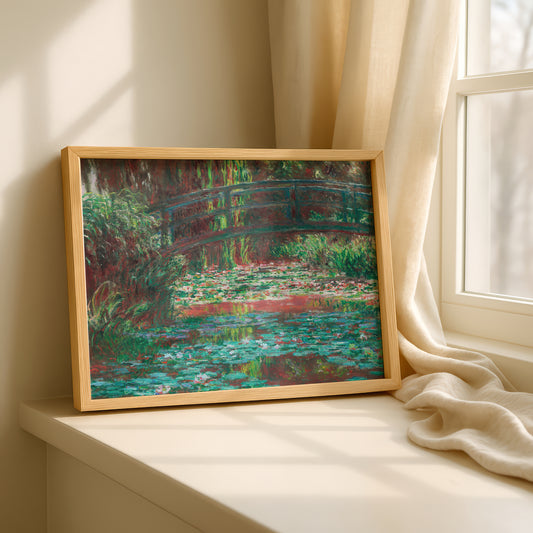 Monet The Water Lily Pond (Bridge) Art Print | Giclee Fine Art Reproduction | Impressionist Wall Decor