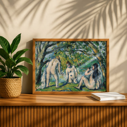 Three Bathers by Paul Cezanne Print | Premium Giclee Art Print | Post-Impressionist Wall Art | Museum Quality Reproduction | Fine Art Print