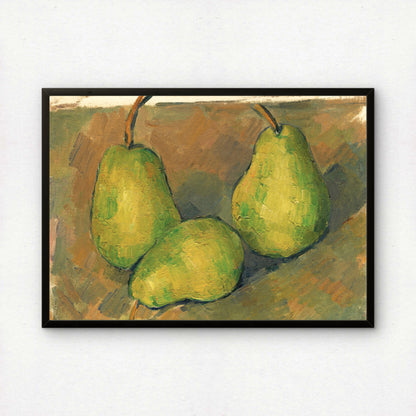 Three Pears by Paul Cezanne Print | Premium Giclee Art Print | Post-Impressionist Wall Art | Museum Quality Reproduction | Fine Art Print