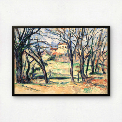 Trees and Houses Near the Jas de Bouffan by Paul Cezanne Print | Premium Giclee Art Print | Post-Impressionist Wall Art | Museum Quality Art Print