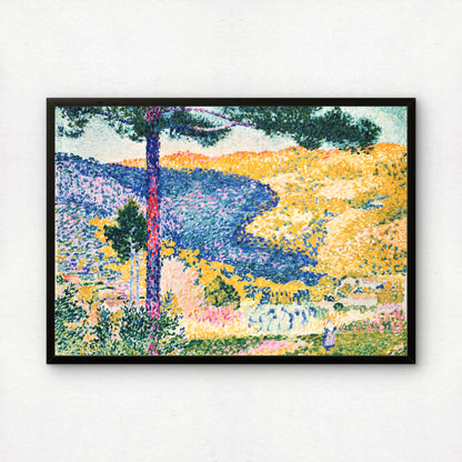 Valley with Fir (Shade on the Mountain) by Henri-Edmond Cross Art Print | Pointillism Giclee Reproduction | French Neo-Impressionist Wall Decor