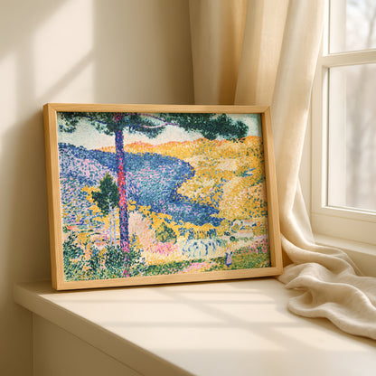 Valley with Fir (Shade on the Mountain) by Henri-Edmond Cross Art Print | Pointillism Giclee Reproduction | French Neo-Impressionist Wall Decor