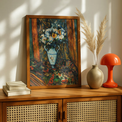 Vase of Flowers by Paul Cezanne Print | Premium Giclee Art Print | Post-Impressionist Wall Art | Museum Quality Reproduction | Fine Art Print
