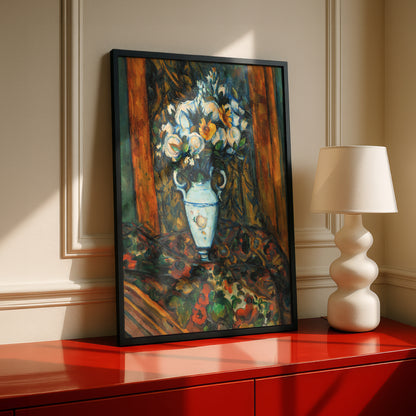 Vase of Flowers by Paul Cezanne Print | Premium Giclee Art Print | Post-Impressionist Wall Art | Museum Quality Reproduction | Fine Art Print