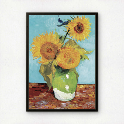 Vase with Three Sunflowers (1888) by Vincent Van Gogh | Premium Giclée Art Print | Museum Quality Wall Art