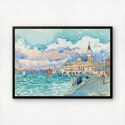 Venice by Henri-Edmond Cross Art Print | Pointillism Giclee Reproduction | French Neo-Impressionist Wall Decor