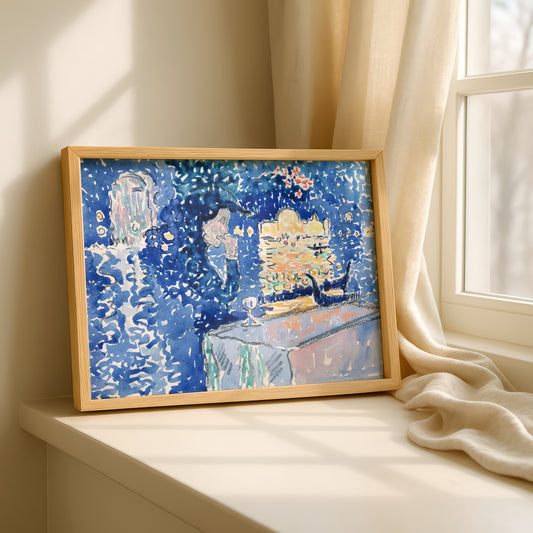 Venice: Night of the Festival of the Redeemer by Henri-Edmond Cross Art Print | Pointillism Giclee Reproduction | French Neo-Impressionist Wall Decor